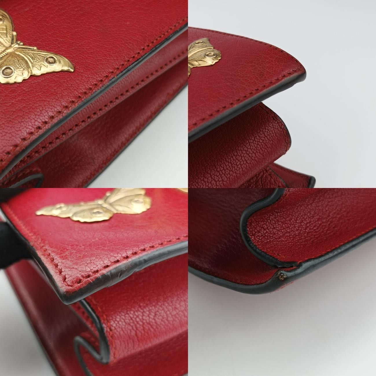  グッチGucciオッティリア レッド×マルチ レザー 488712 メッセンジャーバッグ ショルダーバッグ