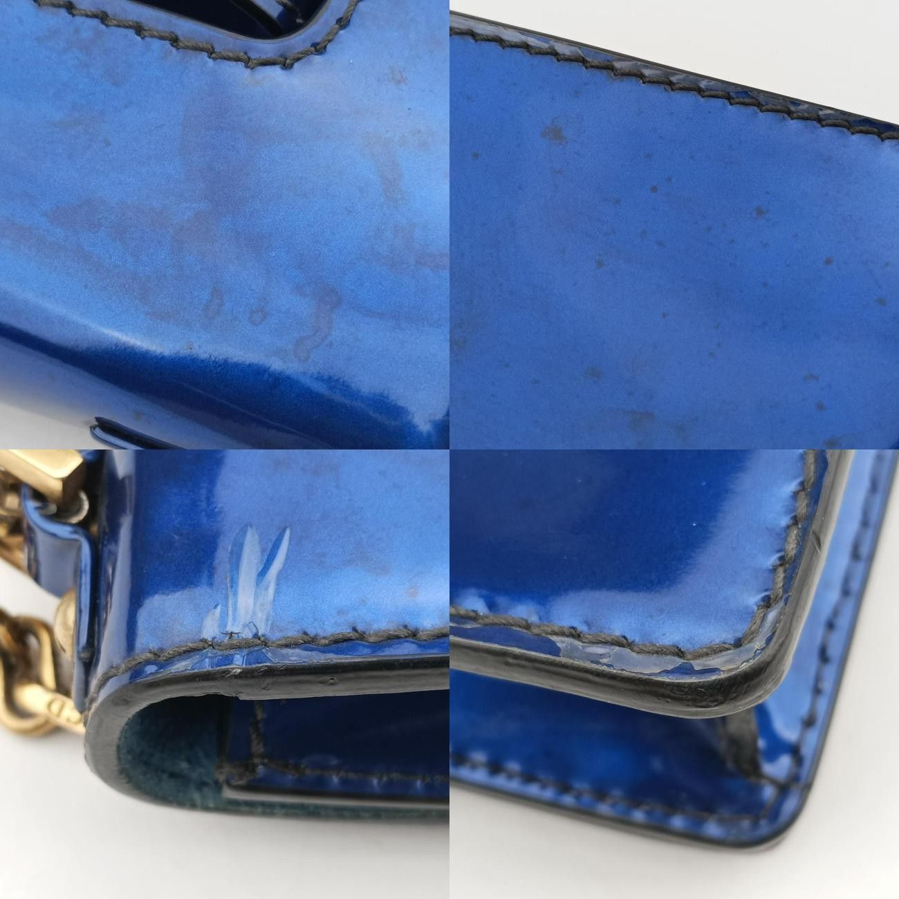  クリスチャンディオールChristian Diorジャディオール ネイビー パテント 12-MA-0128 メッセンジャーバッグ ショルダーバッグ