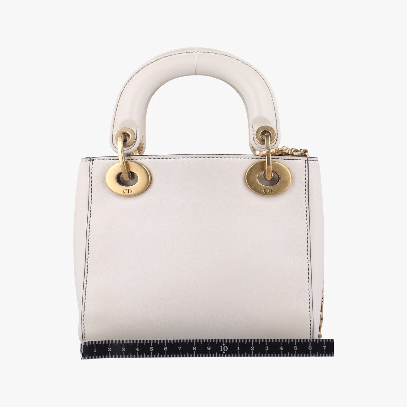 クリスチャンディオールChristian Diorレディディオールミニ ホワイト×マルチ レザー 04-MA-1127