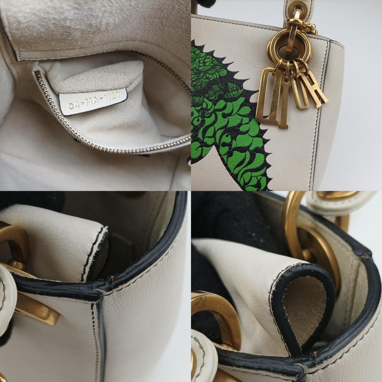 Diorレディディオールミニ ホワイト×マルチ