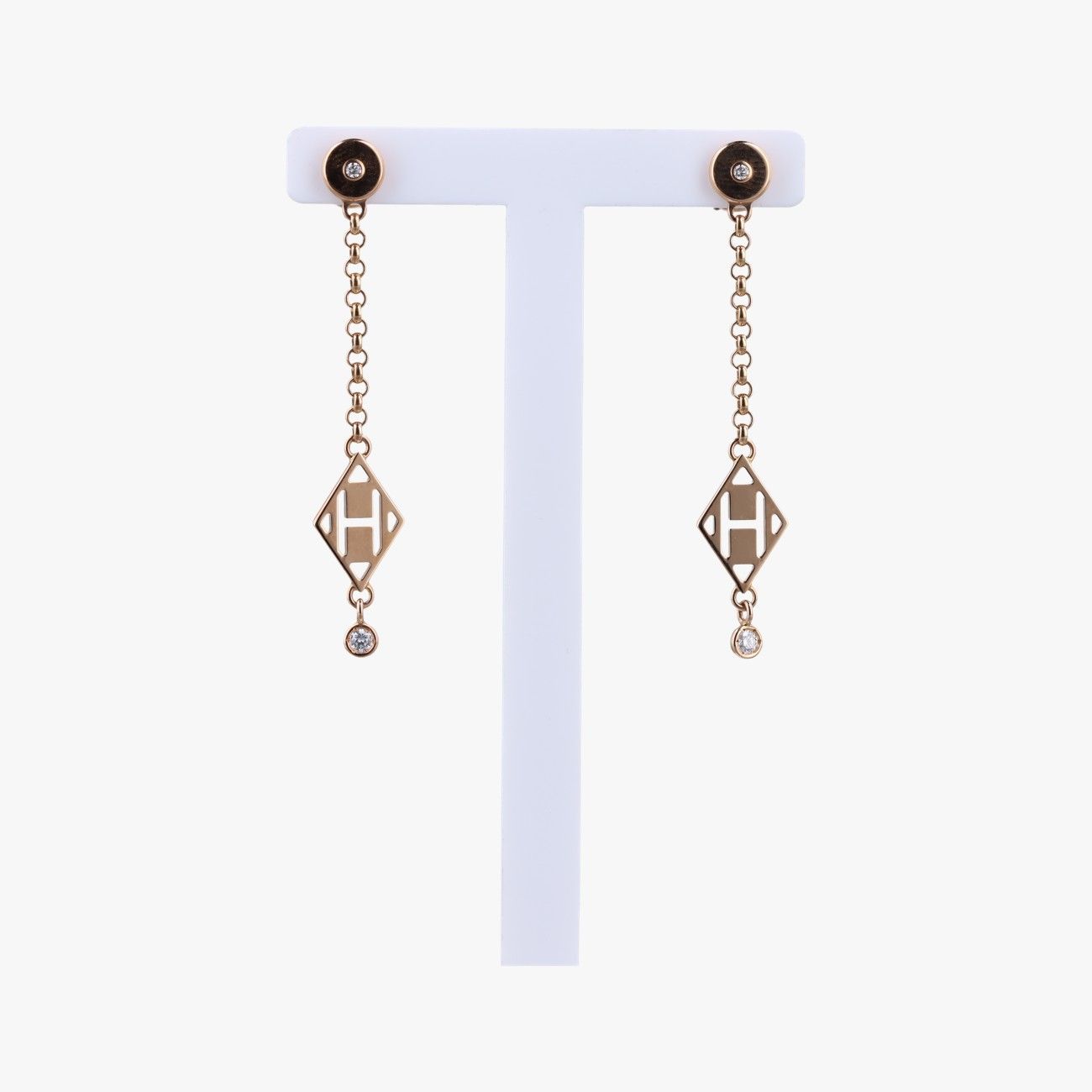 エルメスHermesエクス リブリスH ガンバード スウィング ドロップ ゴールド AU750 16V004479