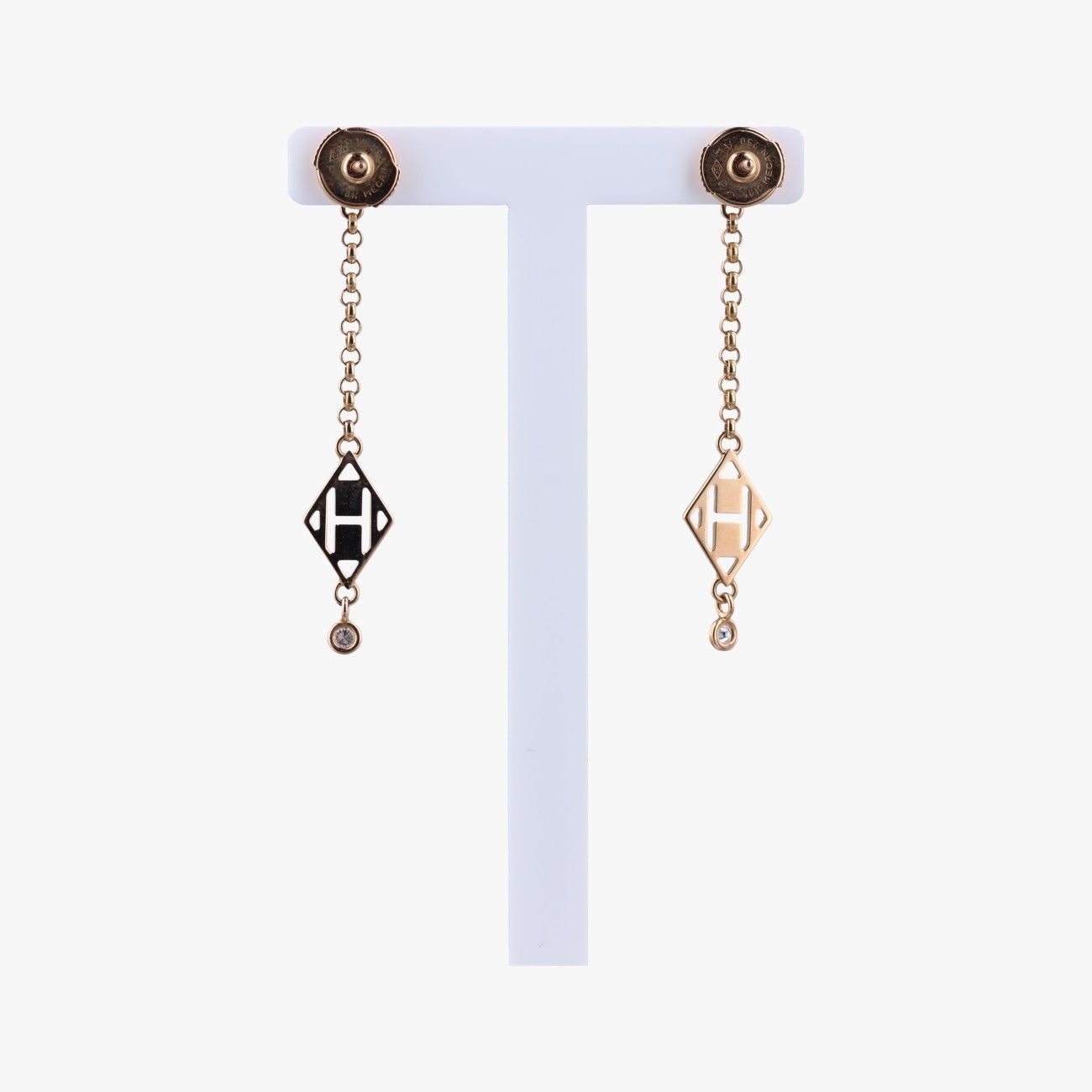 エルメスHermesエクス リブリスH ガンバード スウィング ドロップ ゴールド AU 750