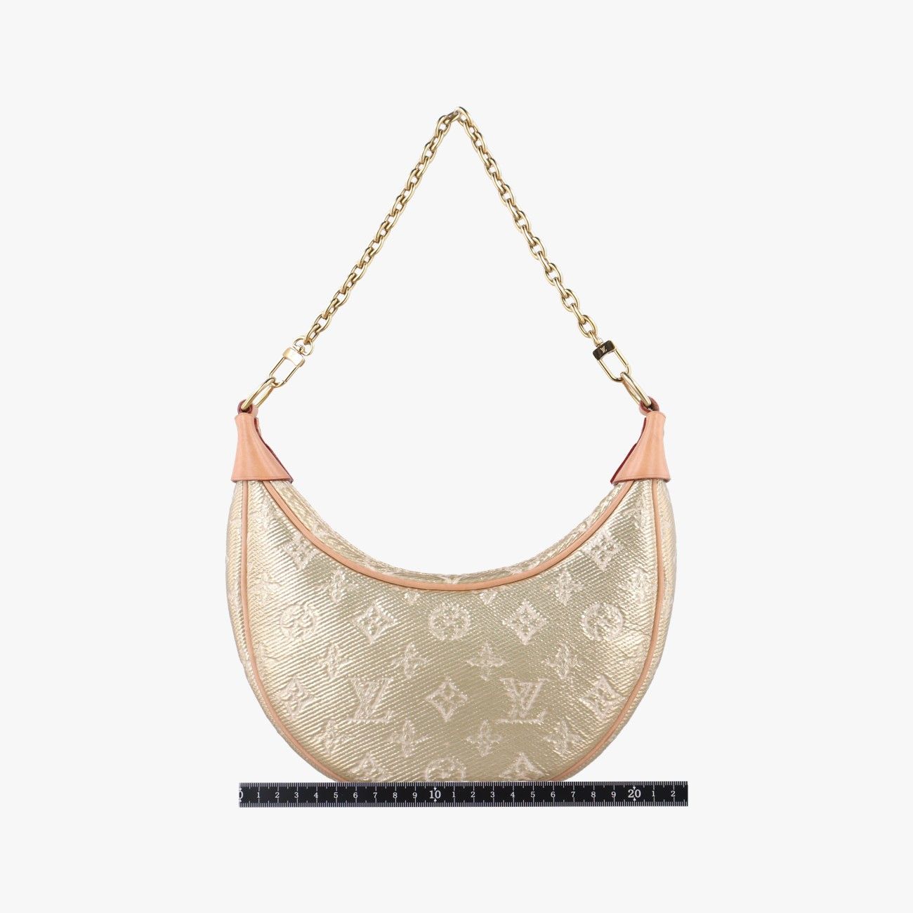 ルイヴィトンLouis Vuittonループ ゴールド モノグラムラミネーテッド ジャカード M22928 ICチップ