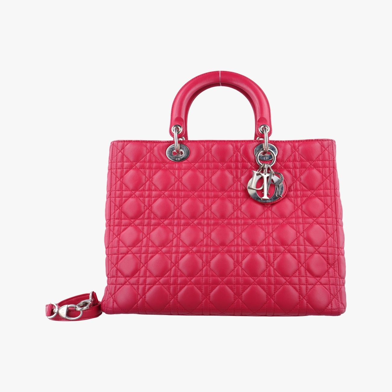 クリスチャンディオールChristian Diorレディディオール ローズ レッド ラムスキン 05-MA-0171