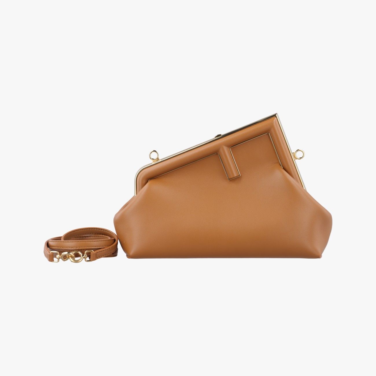 フェンディFendiファースト スモール ブラウン レザー 8 BP 129 ABVE 219.8321