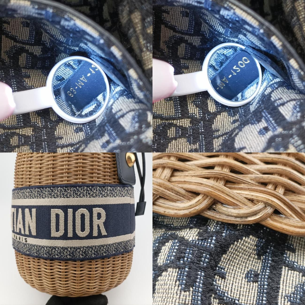 バケット ネイビー×グレー×ベージュ