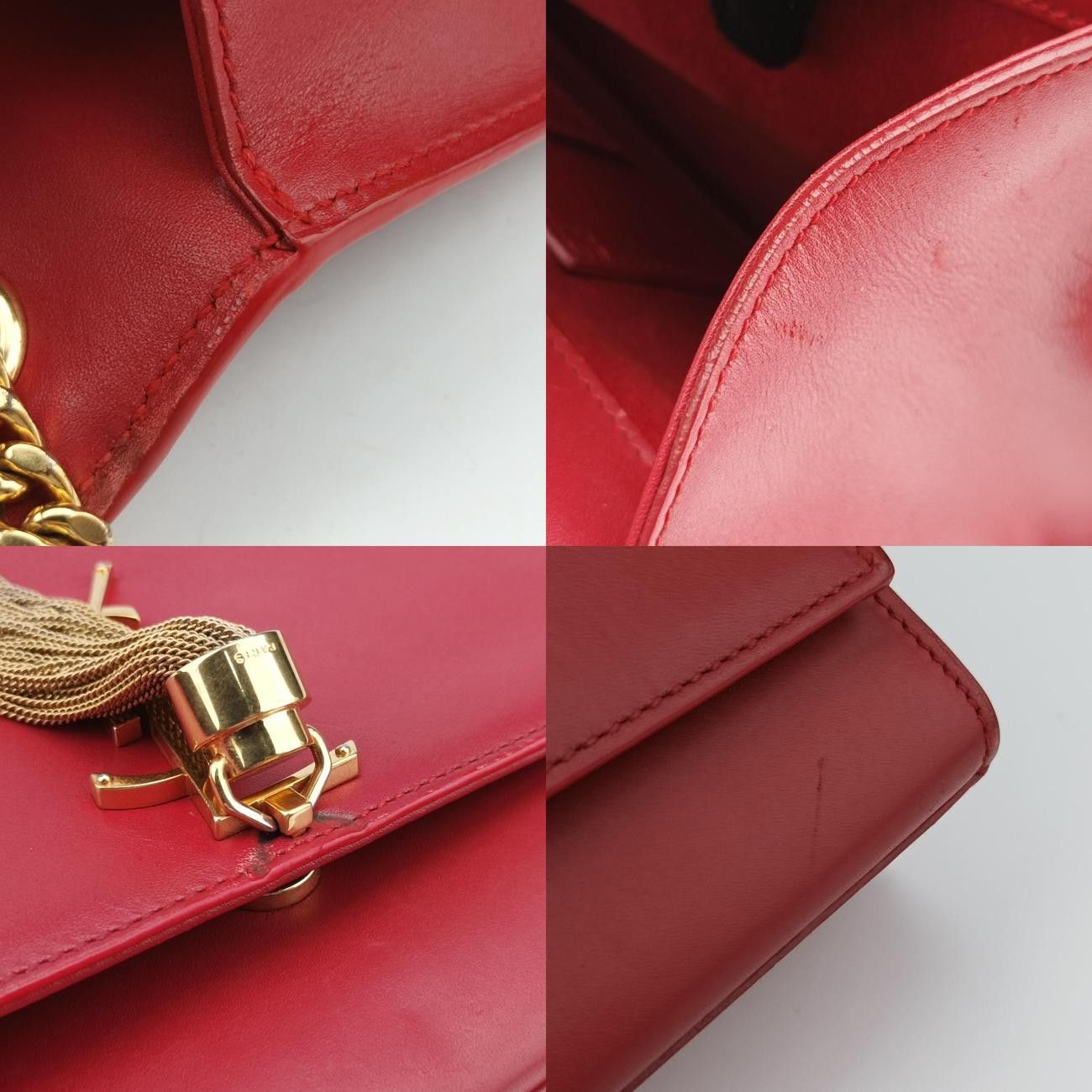 全国送料無料！ イヴサンローランYves Saint Laurentケイト レッド レザー 354119 LND354119.1115