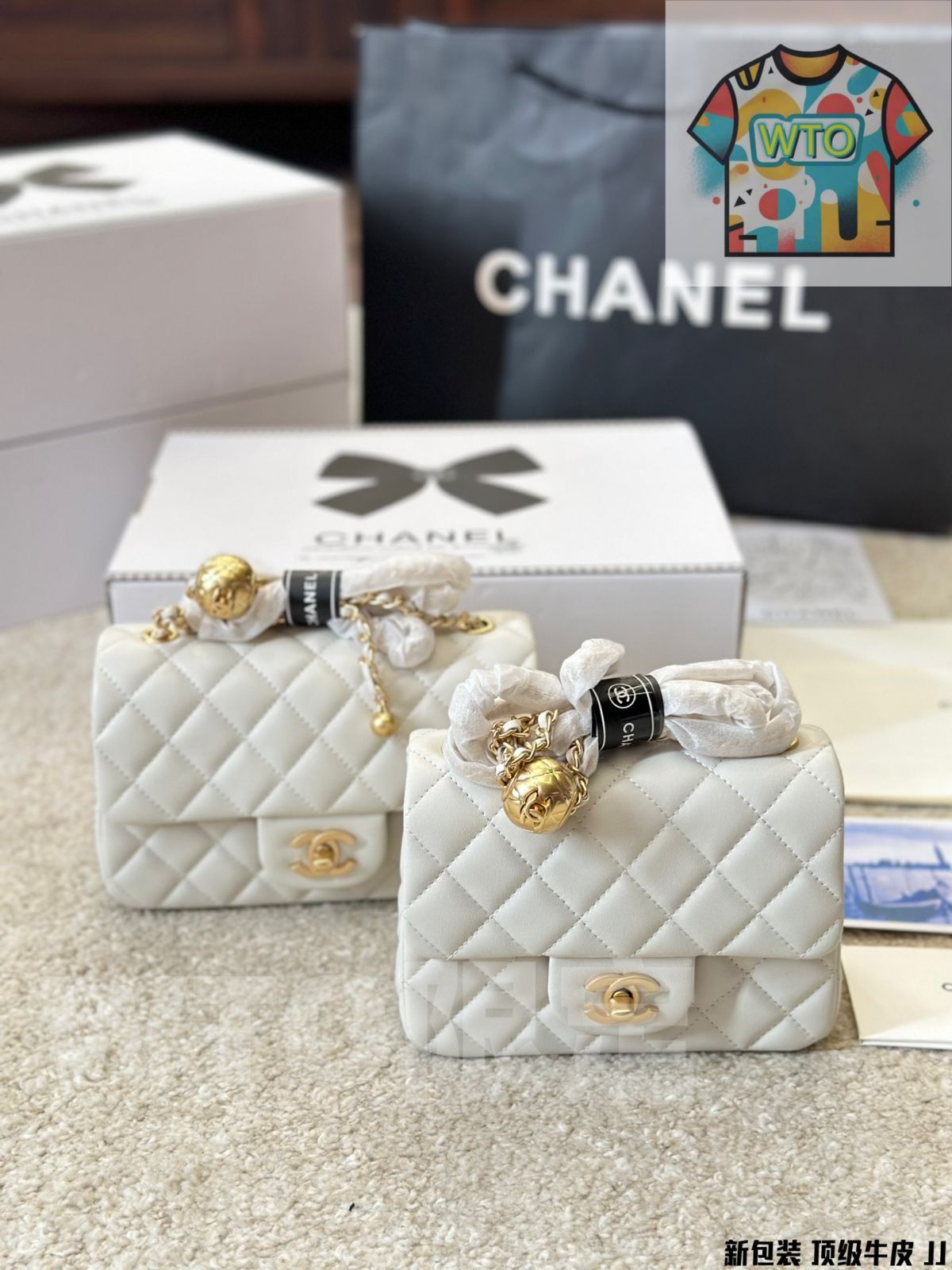 今日 Chanel G Ball Square Flap Bag - シャネル ゴールドボール スクエア フラップバッグ