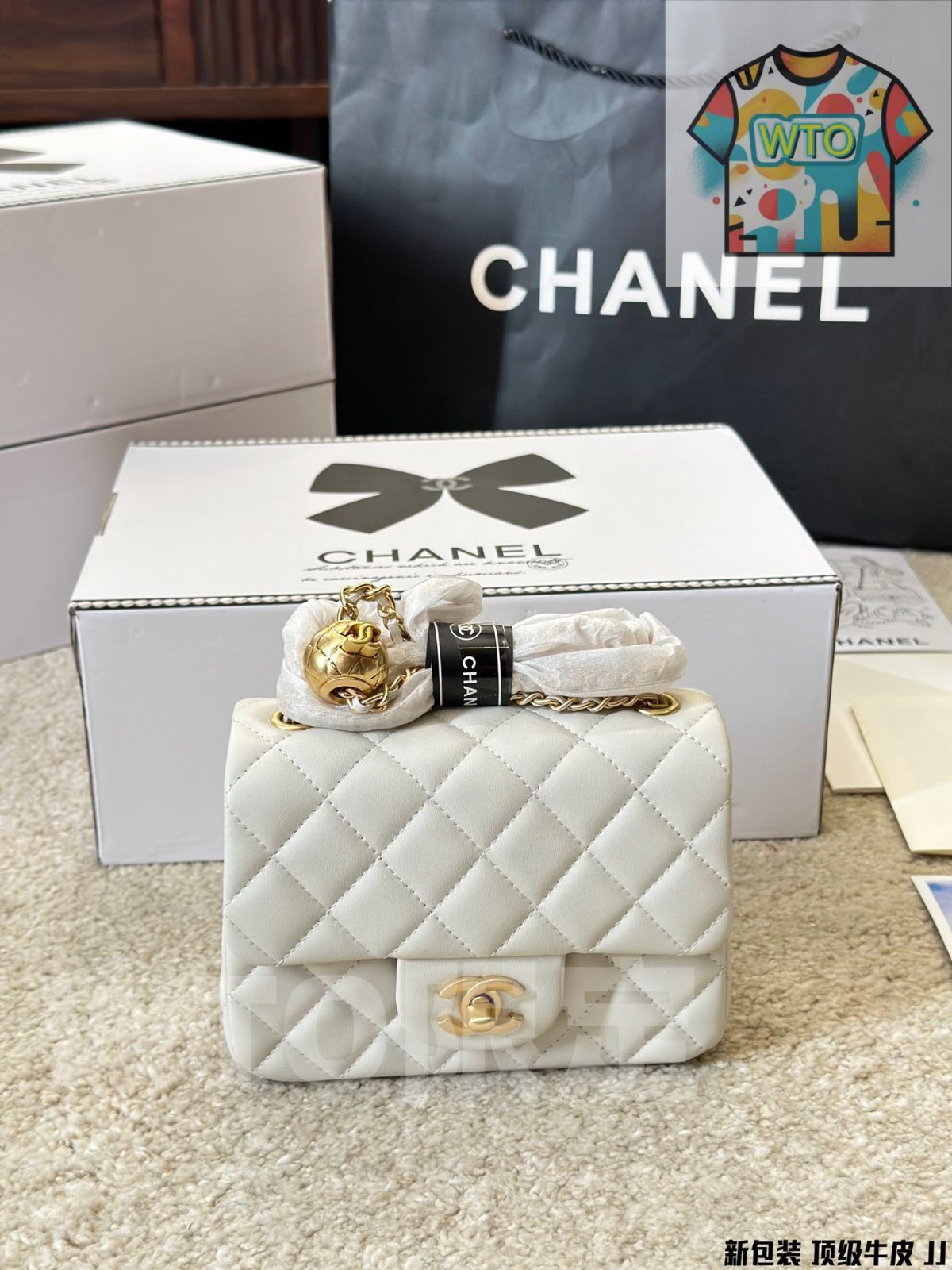  今日 Chanel G Ball Square Flap Bag - シャネル ゴールドボール スクエア フラップバッグ ショルダーバッグ ショルダーバッグ