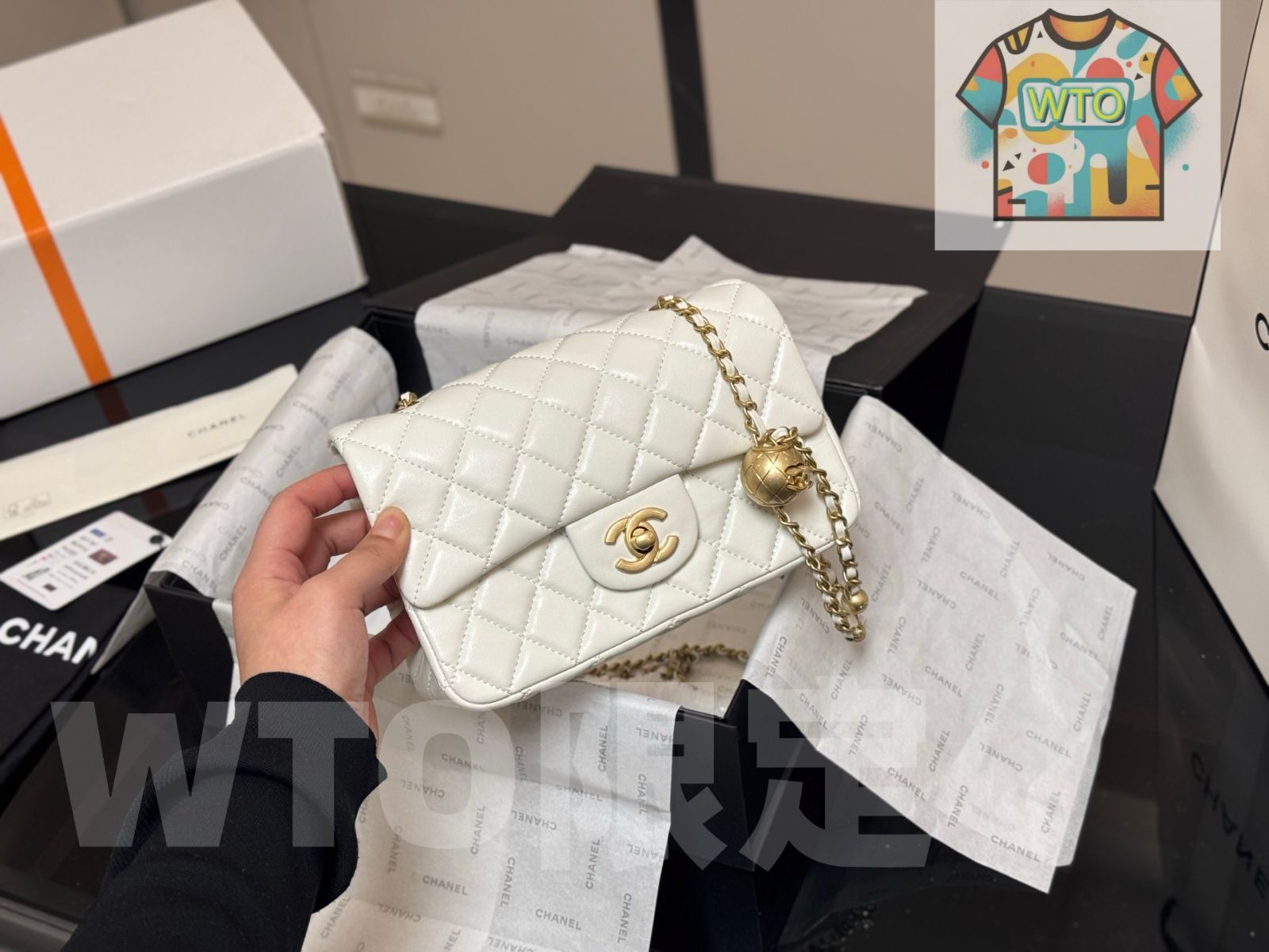 今日 Chanel G Ball Flap Bag シャネル ゴールドボール フラップ バッグ ショルダーバッグ ショルダーバッグ