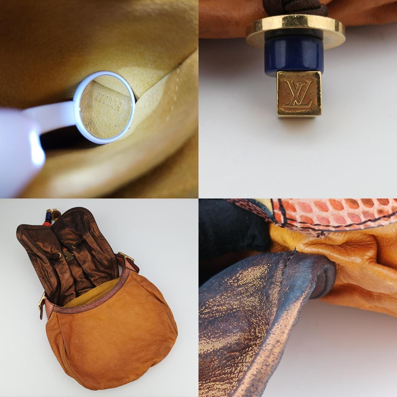 【超特価SALE開催中！】 ルイヴィトンLouis VuittonカラハリPM ジョーヌ モノグラム エキゾチック レザー ×パイソン M97000 RC0088