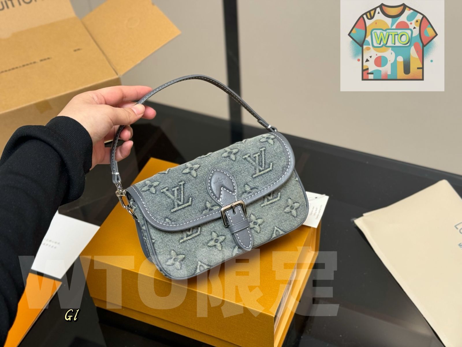 今日 LV Diane Denim Baguette ルイ ヴィトン ダイアン デニム バゲット