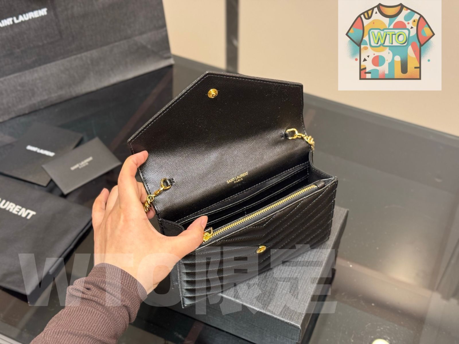  今日 YSL Envelope Bag ワイエスエル エンベロープ バッグ ショルダーバッグ ショルダーバッグ