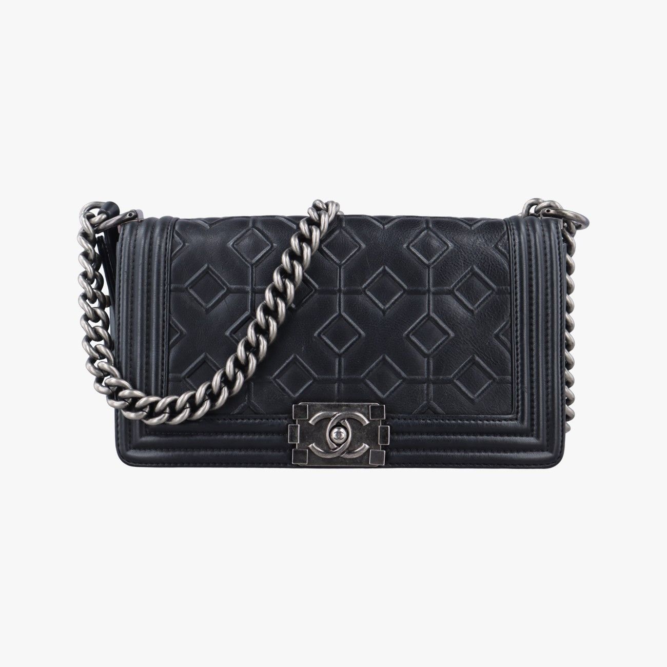 シャネルChanelボーイフラップ ブラック レザー A67429 17076053