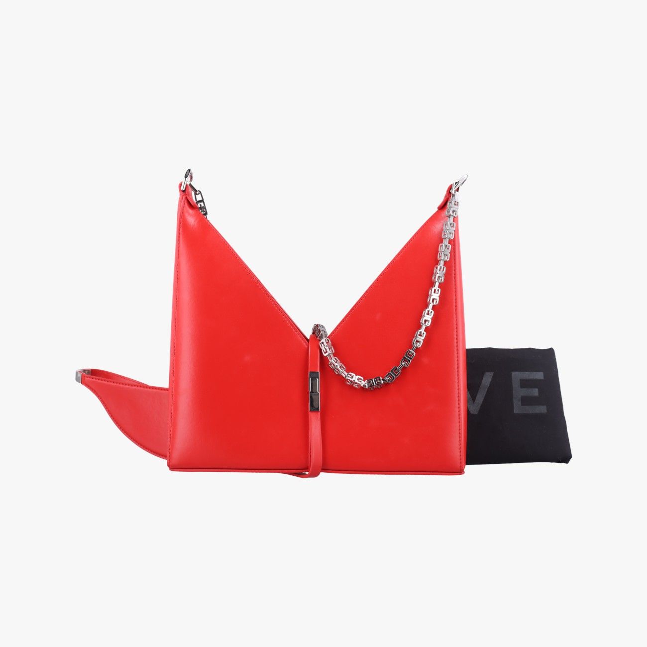 ジバンシーGivenchyカットアウト スモール レッド レザー EF A 1210