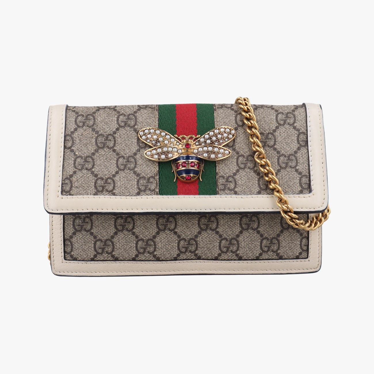 グッチGucciクィーンマーガレット マルチ PVCコーティングキャンバス×レザー 476079