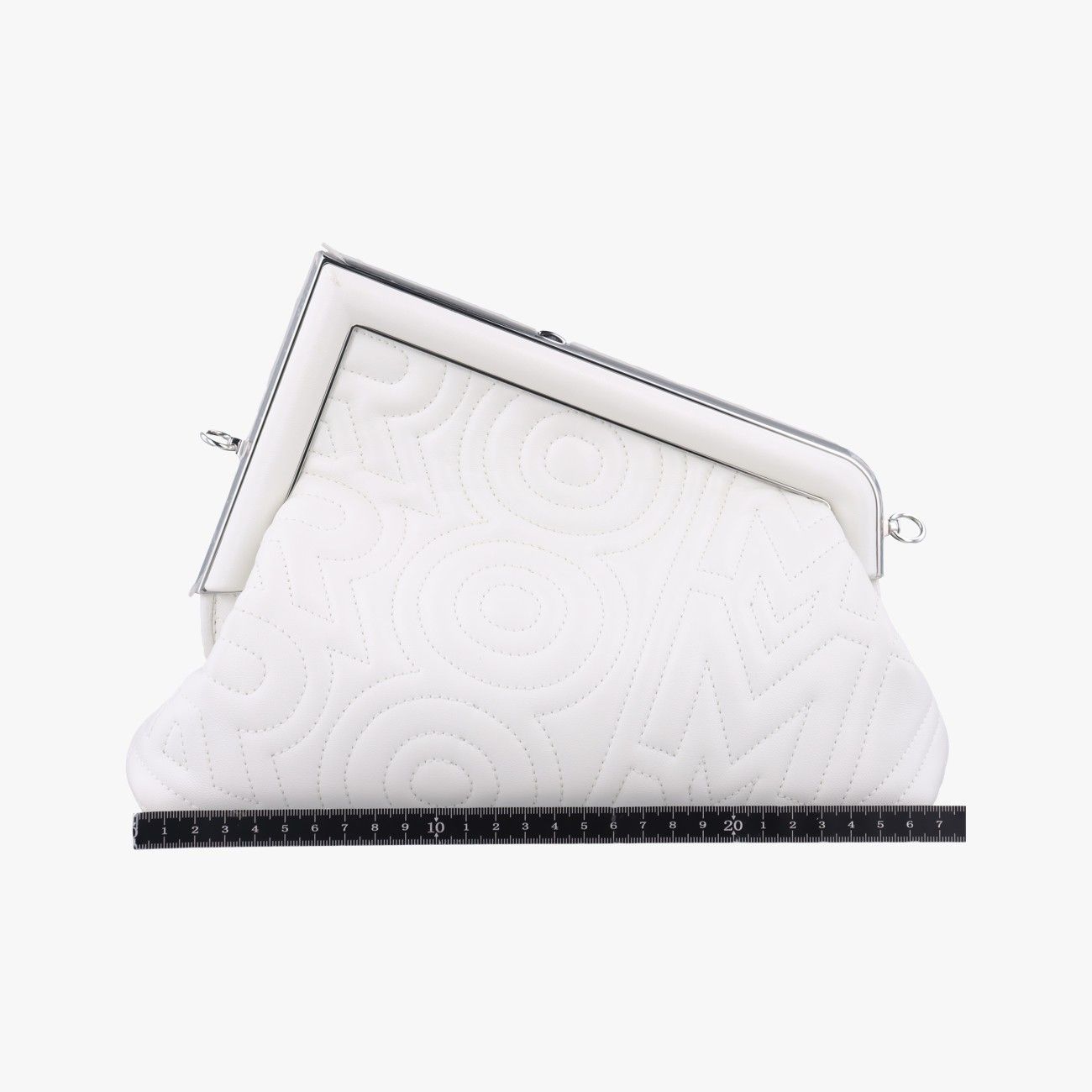 フェンディFendiファーストミディ ホワイト レザー 製番不明