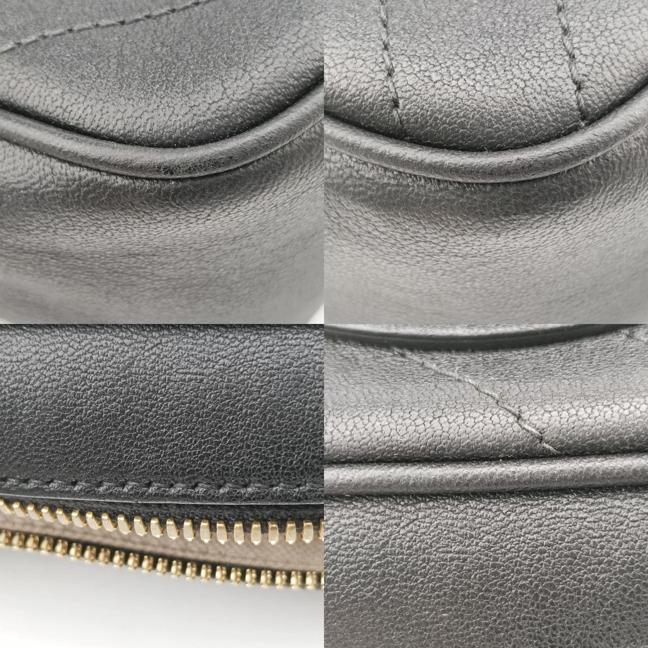  グッチGucciブロンディ ブラック レザー 742360 メッセンジャーバッグ ショルダーバッグ