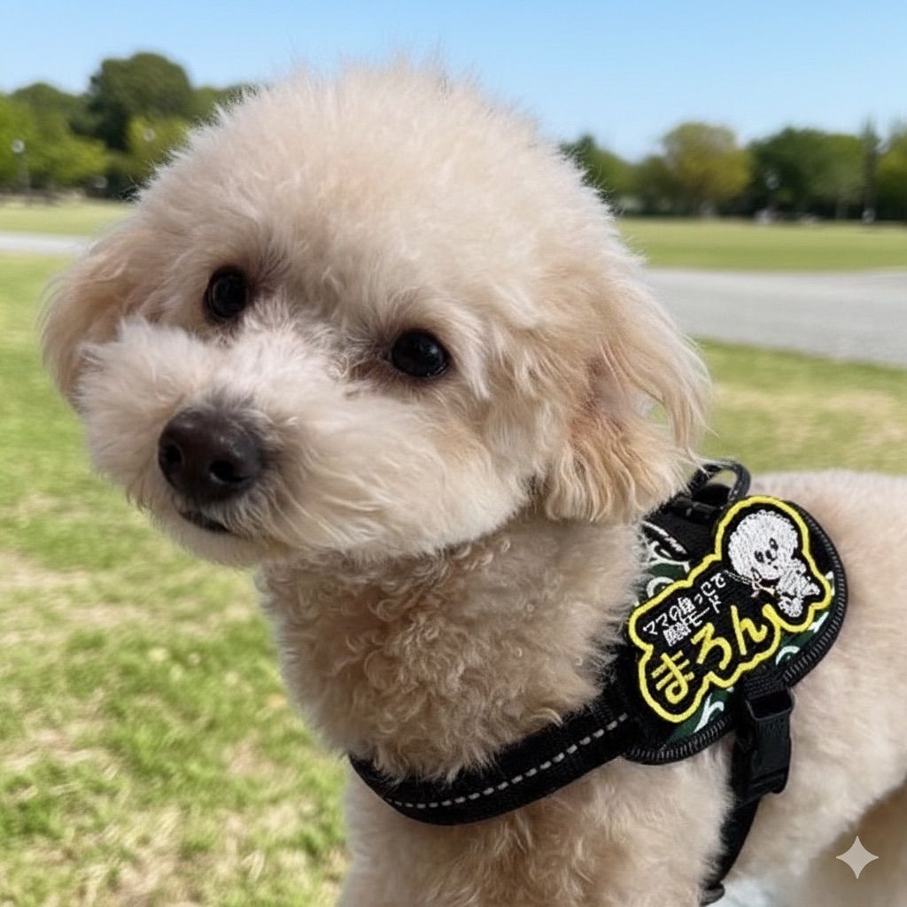 ユリウスk9 ネームタグ NO4 モチーフ 名前刺繍ワッペン ハーネス名札