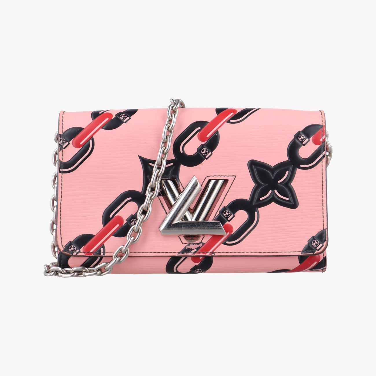 ルイヴィトンLouis Vuittonポルトフォイユ ツイスト ピンクXレッドX