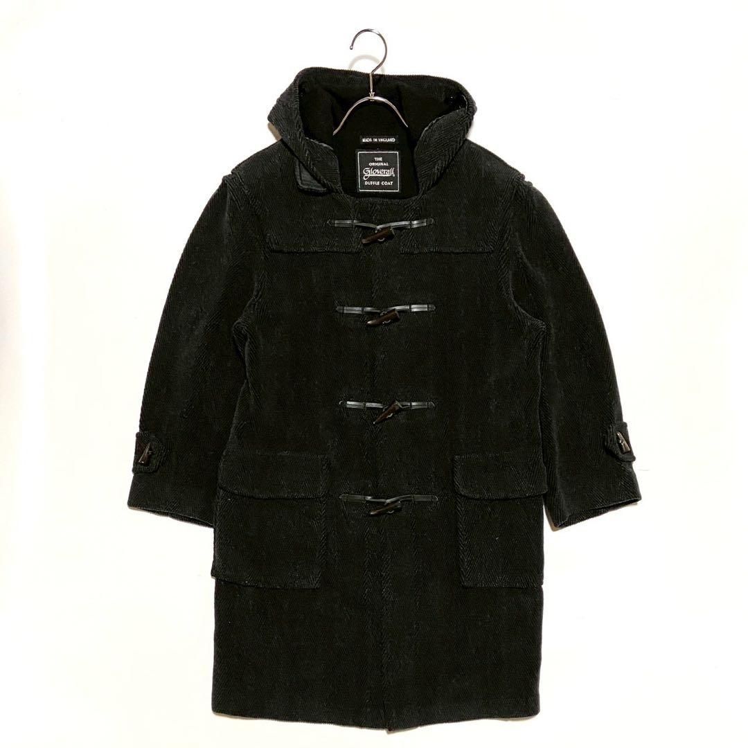 gloverall グローバーオール キングストン ダッフルコート ロングコート ヘリンボーン 水牛 英国 ENGLAND グレー 32 Mサイズ