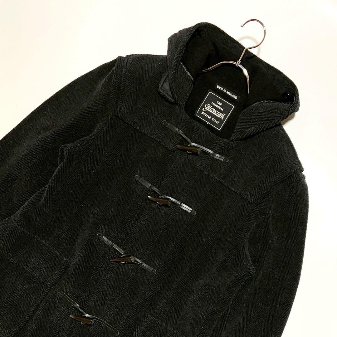 gloverall グローバーオール キングストン ダッフルコート ロングコート ヘリンボーン 水牛 英国 ENGLAND グレー 32 Mサイズ ODELLYA_COM