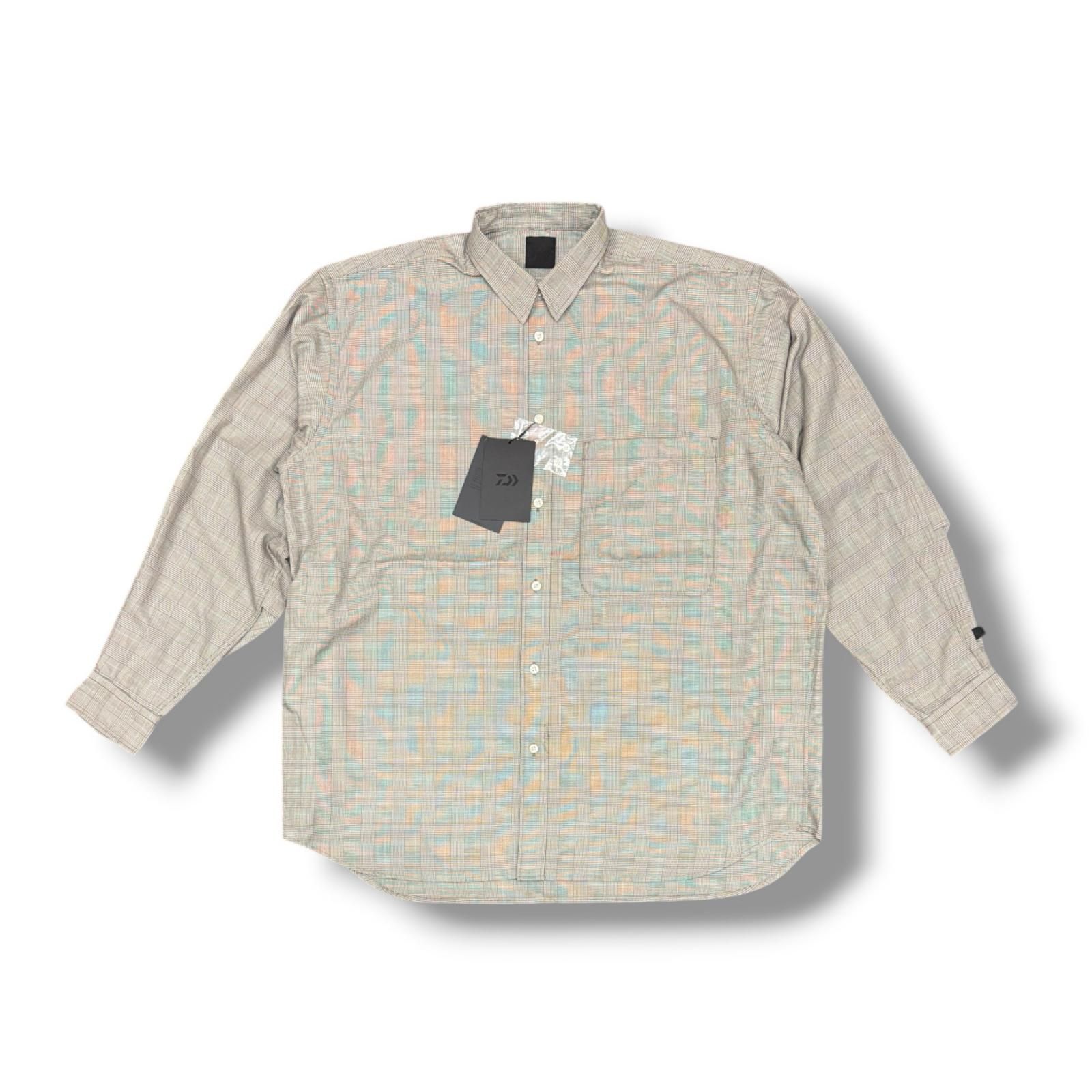参考上代22000円 DAIWA PIER39 25AW TECH REGULAR COLLAR SHIRT L S GLEN CHECK グレンチェックレギュラー シャツ ダイワピアサーティナイン BE-82025W ベージュ L 2507M