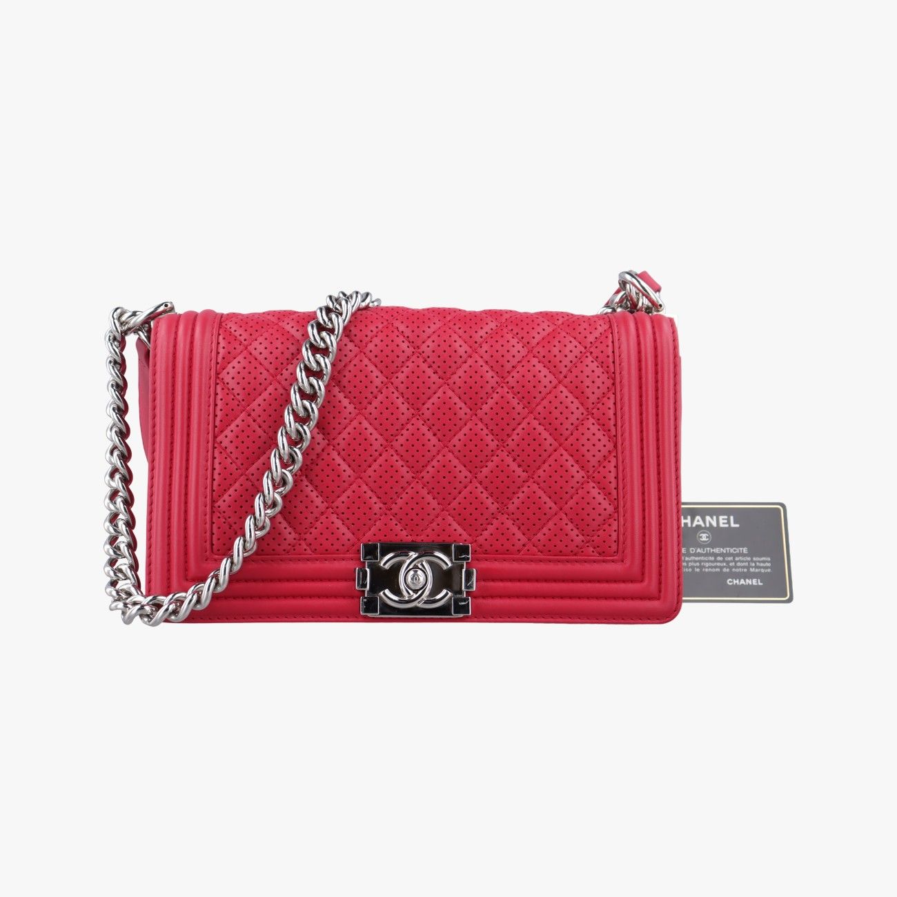 シャネルChanelボーイシャネル レッド レザー A67086 19135015