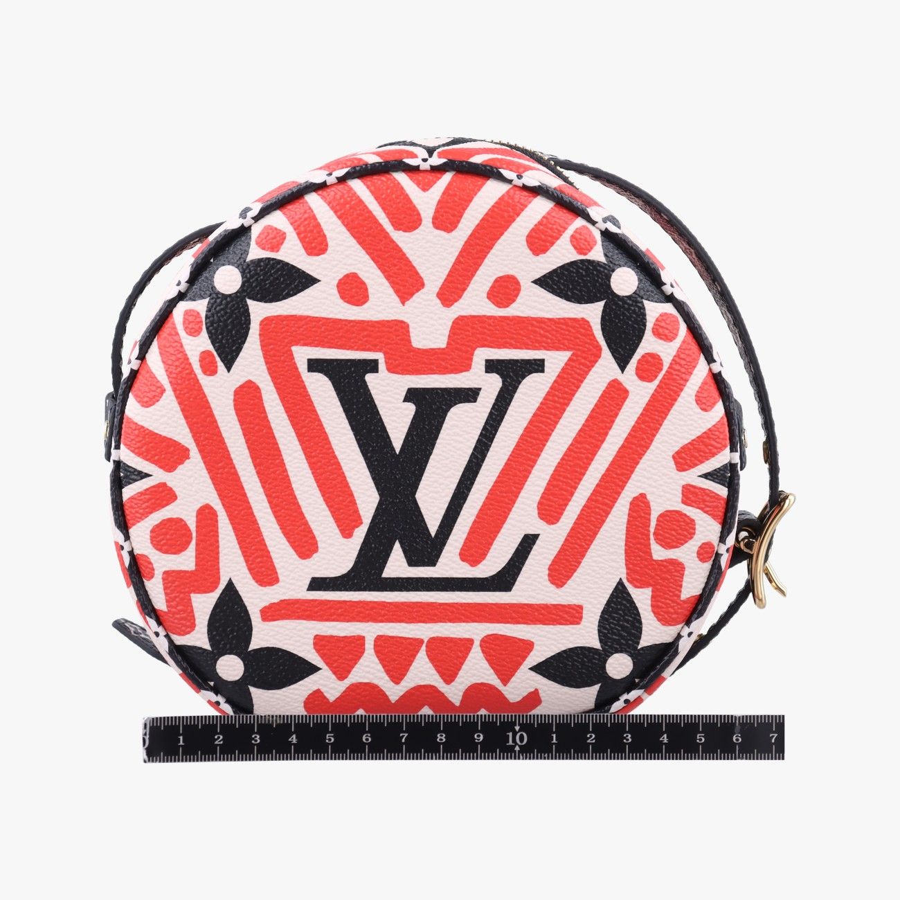 ルイヴィトンLouis VuittonLVクラフティ ボワット シャポースープル クレーム×ルージュ×ブラック モノグラム ジャイアント M45366 PL2240