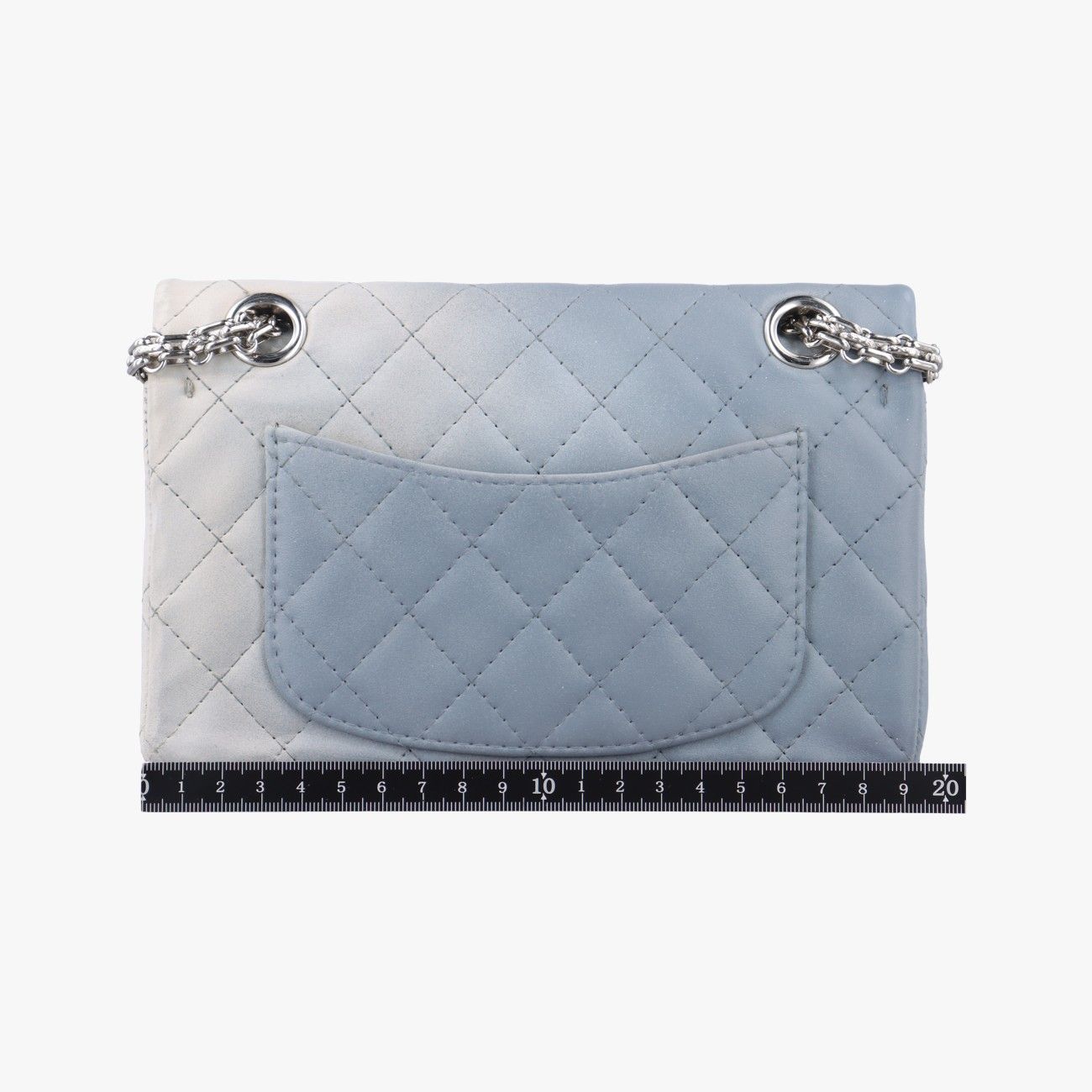 シャネルChanel2.55 リイシュー フラップ ブルー×ホワイトマルチ レザー A37584 17638014