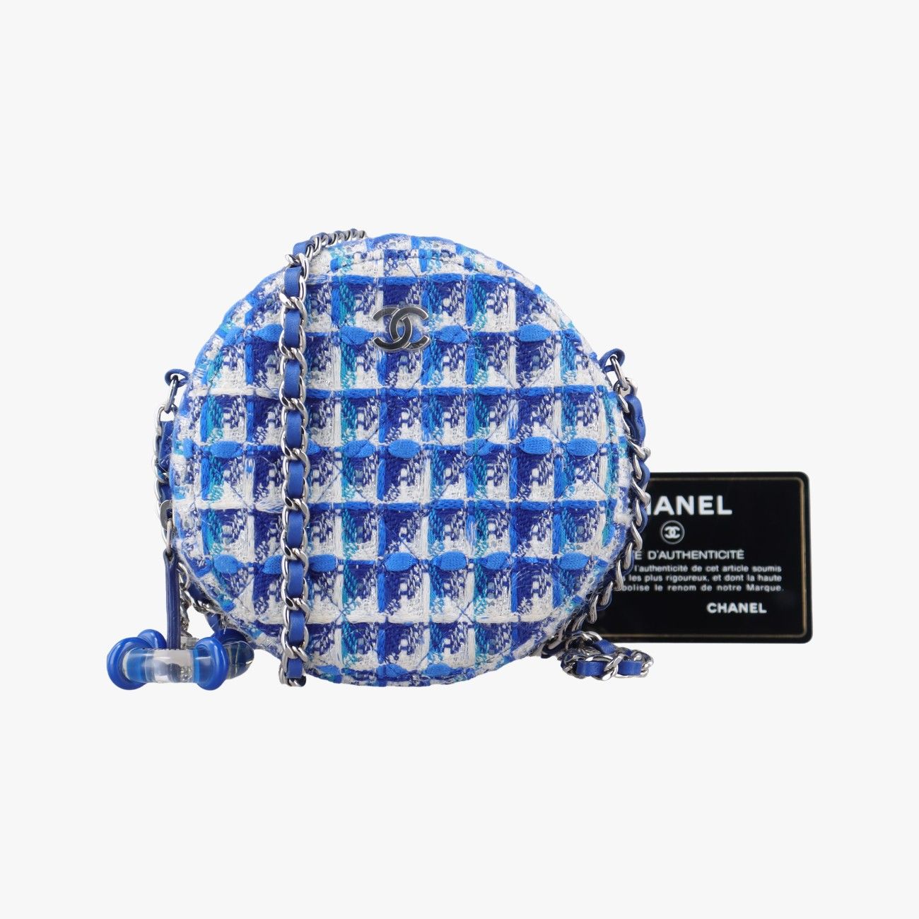 シャネルChanelマトラッセ ラウンド ブルー ウール A70657 27274689