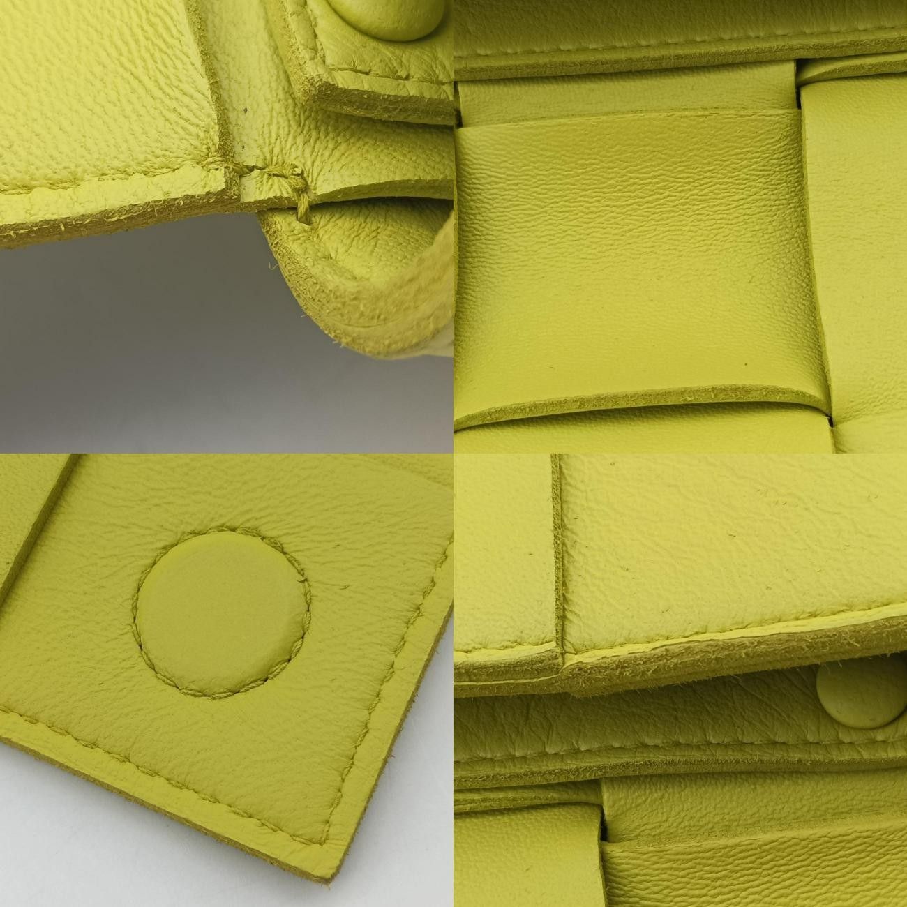 低価格！ ボッテガヴェネタBottega Venetaカセット イエロー ラムスキン B09242707Q 低価格！