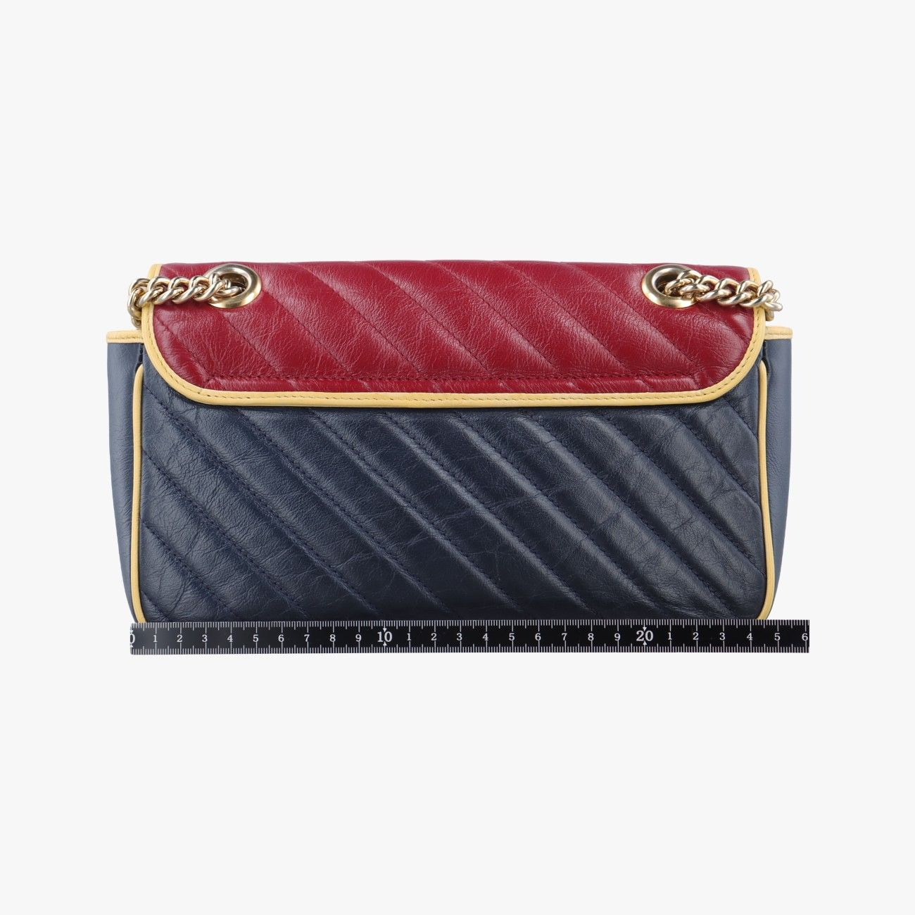 グッチGucciGGマーモント ネイビー×レッド×イエロー レザー 443497 B034999146