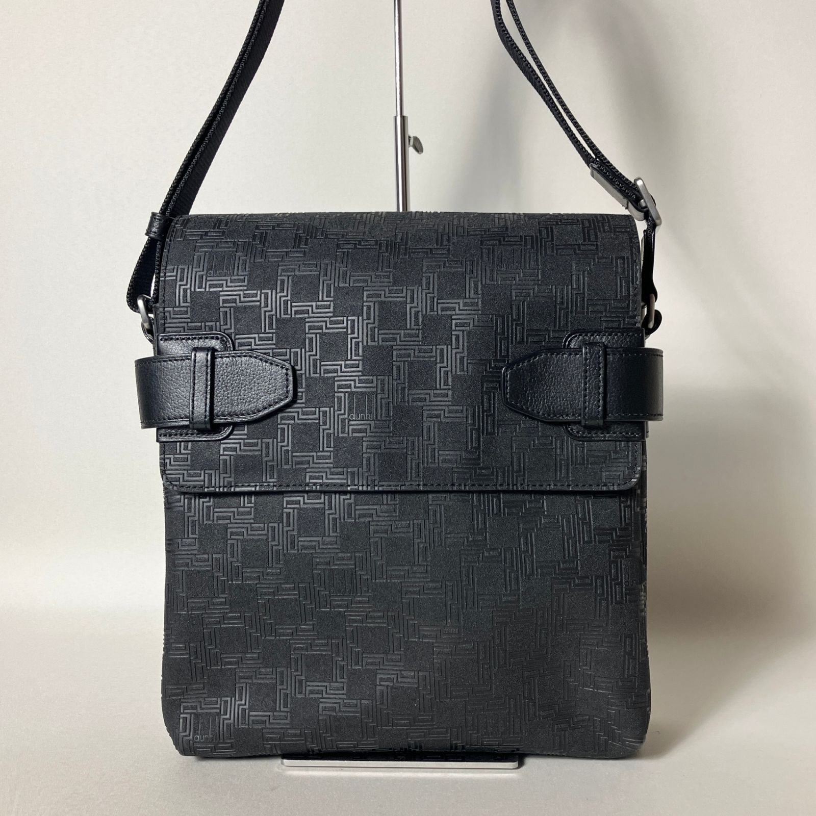 2510-304｜美品｜ダンヒル ショルダーバッグ PVC レザー ブラック