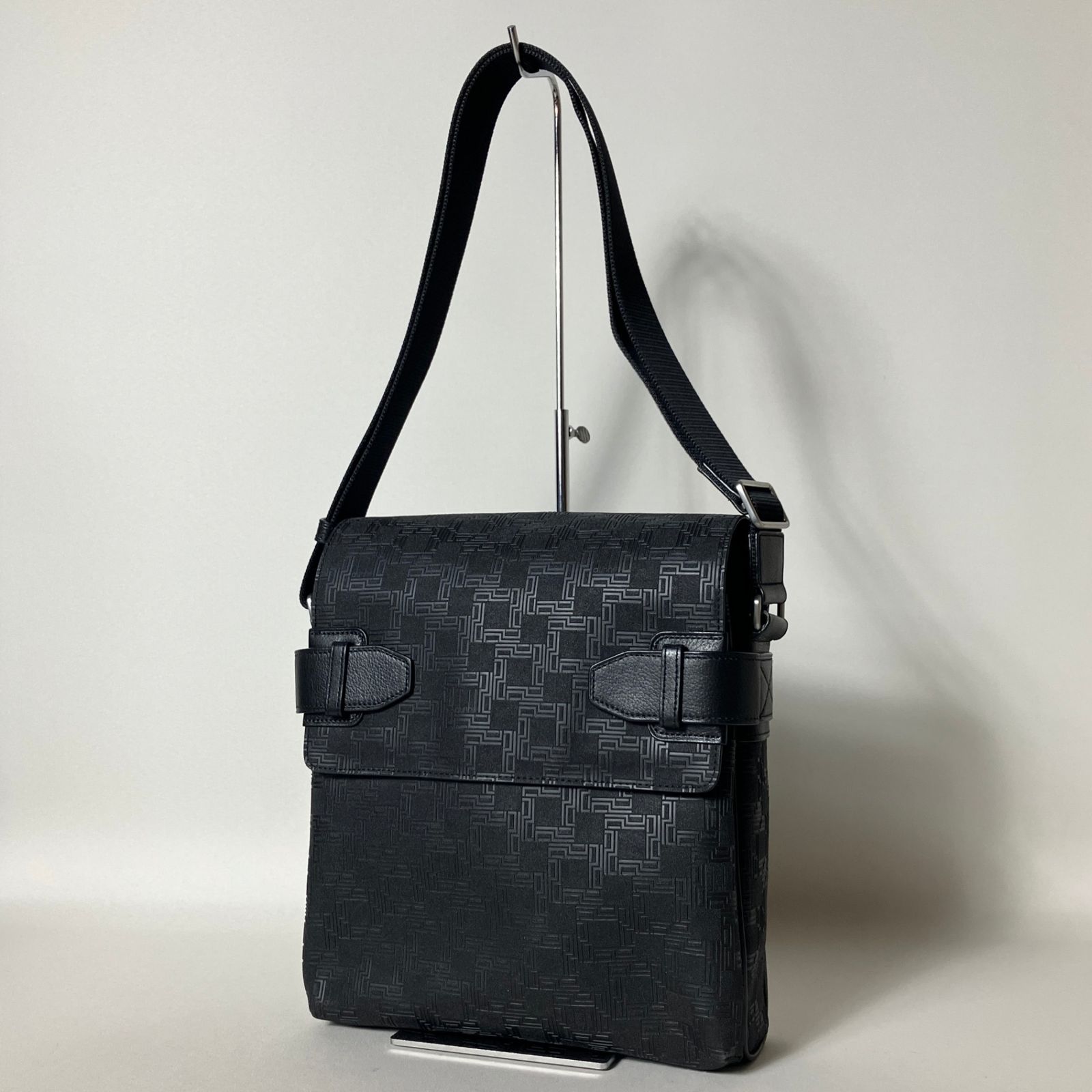 2510-304｜美品｜ダンヒル ショルダーバッグ PVC レザー ブラック