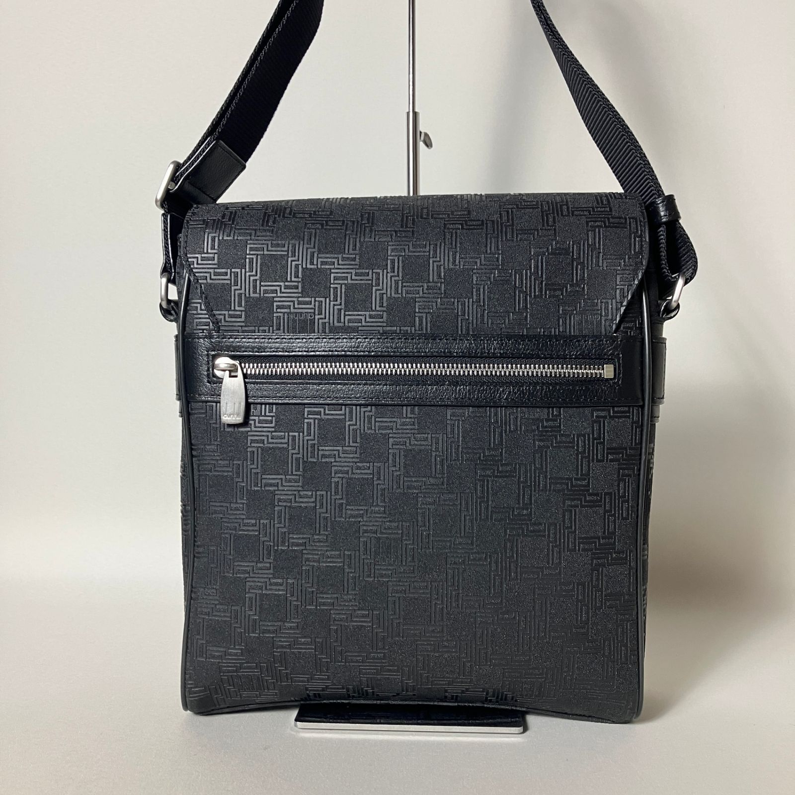 2510-304｜美品｜ダンヒル ショルダーバッグ PVC レザー ブラック