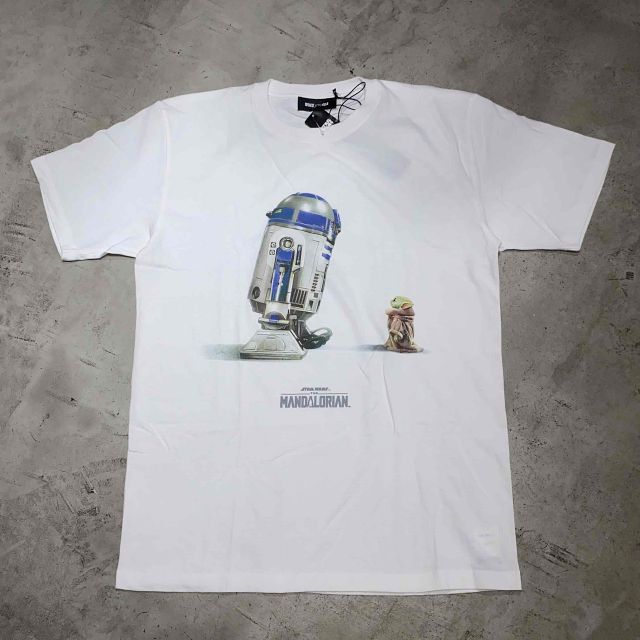 WIND AND SEA STAR WARS THE MANDALORIAN R2-D2 & GROGU TEE SIZE-L
