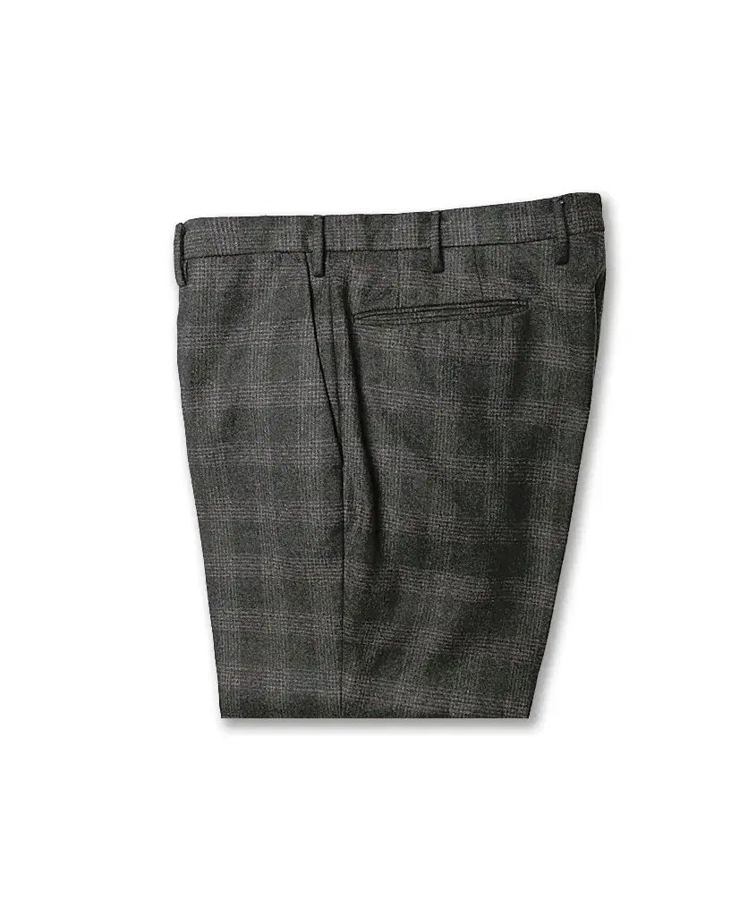 インコテックス Incotex ラナ ウール チェック スリム スラックス