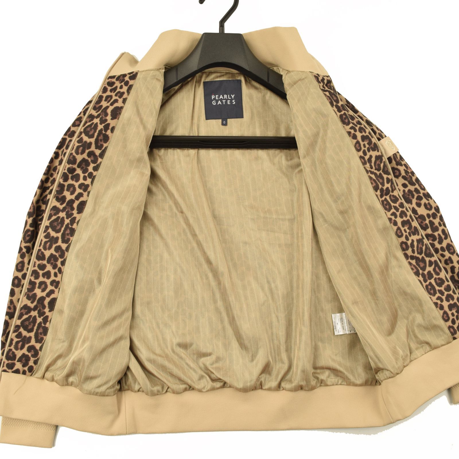 パーリーゲイツ レディース 蓄熱保温 ハイネックブルゾン レオパード柄