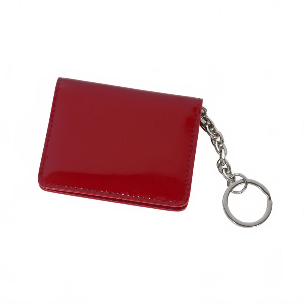 メゾンマルジェラ 11 Maison Margiela エナメル レザー カードケース キーリング 赤 レッド