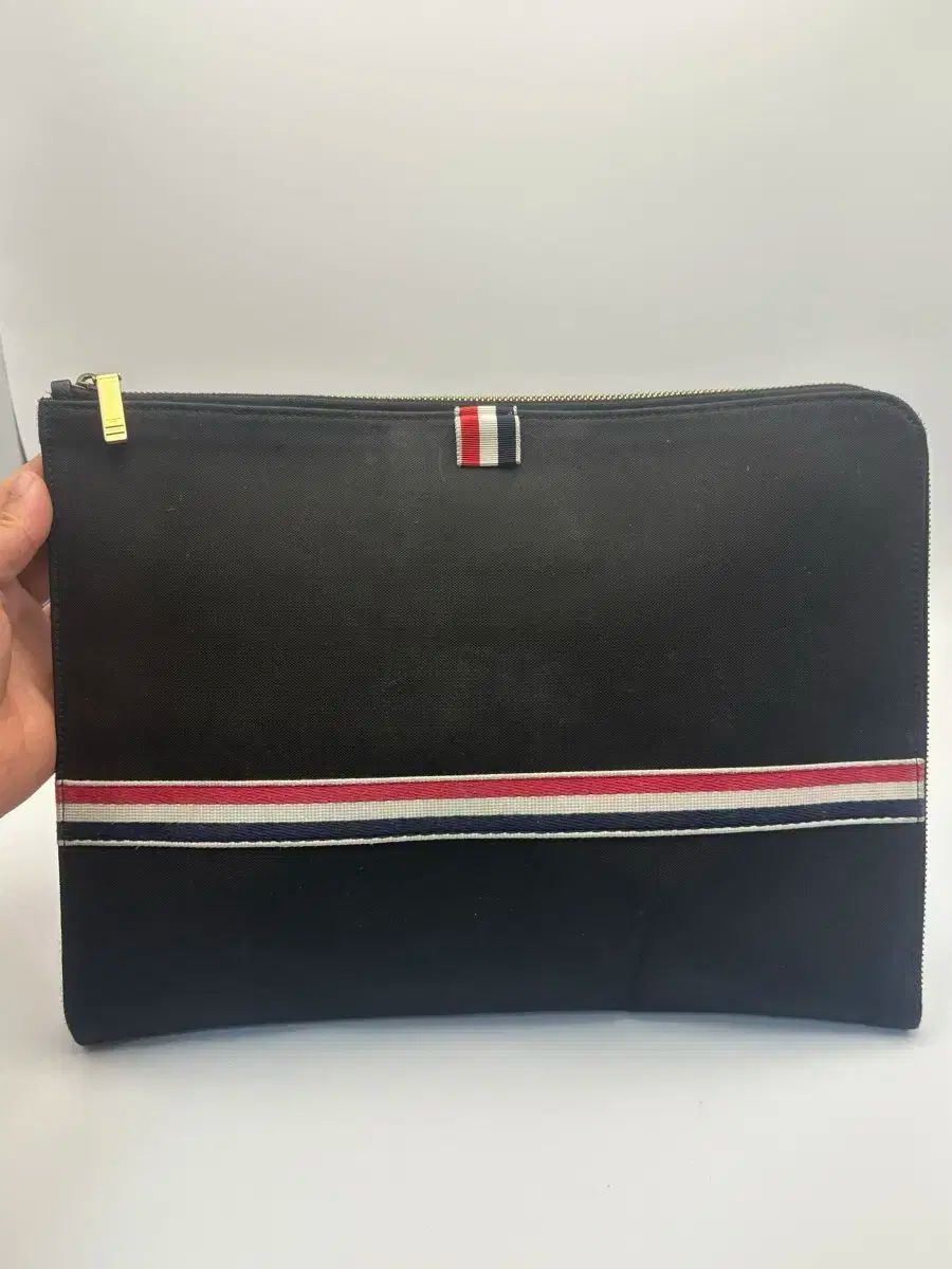 トム ブラウン 3本線 ウェビング クラッチバッグ