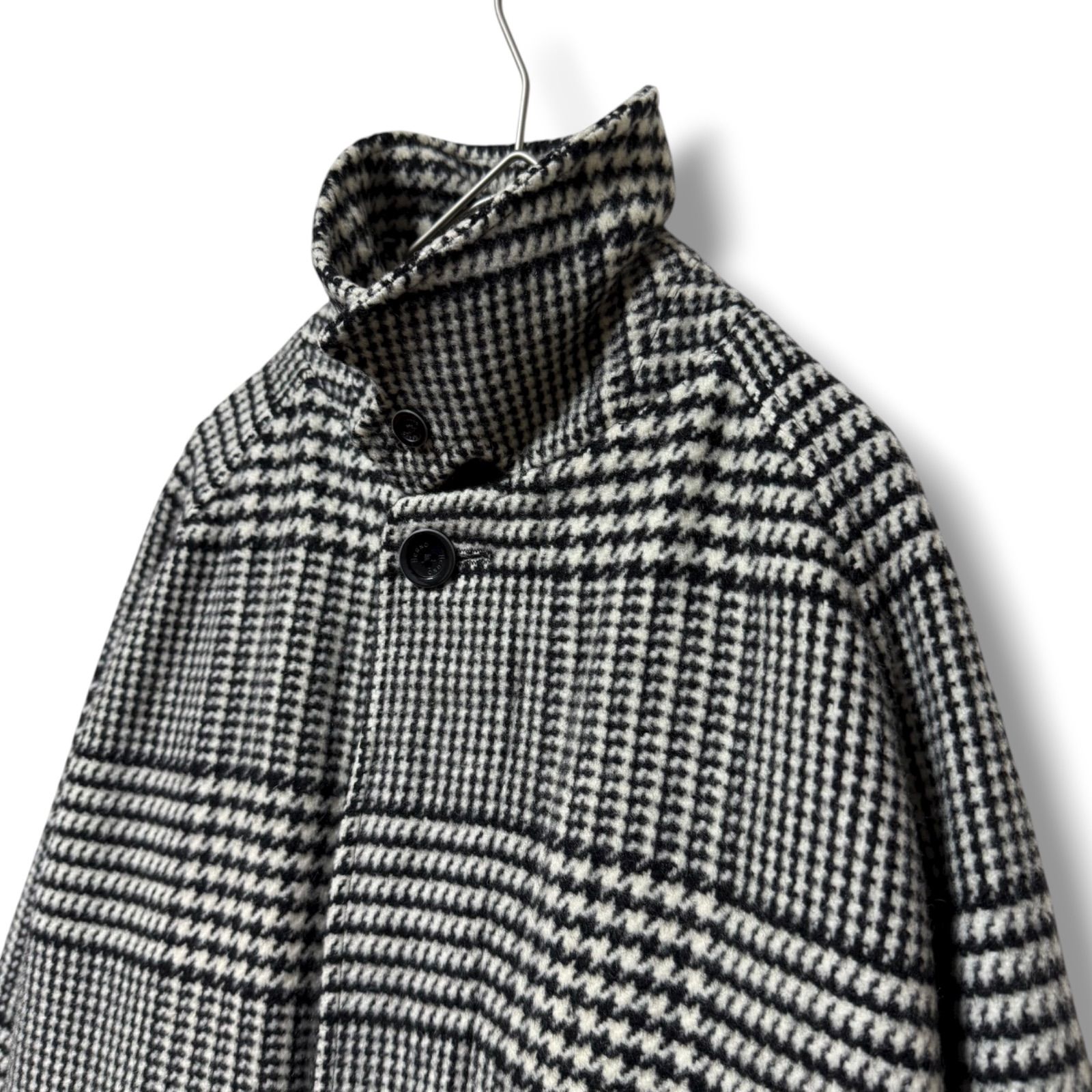 上質グレンチェック柄ステン コート