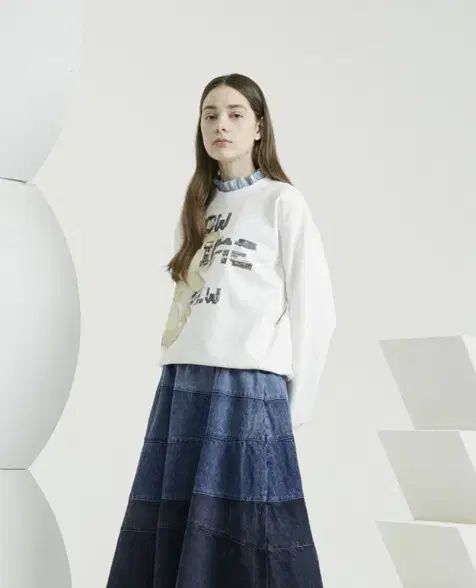 TIME time フリル KARA カラ ディテール スウェット Tシャツ フリーサイズ