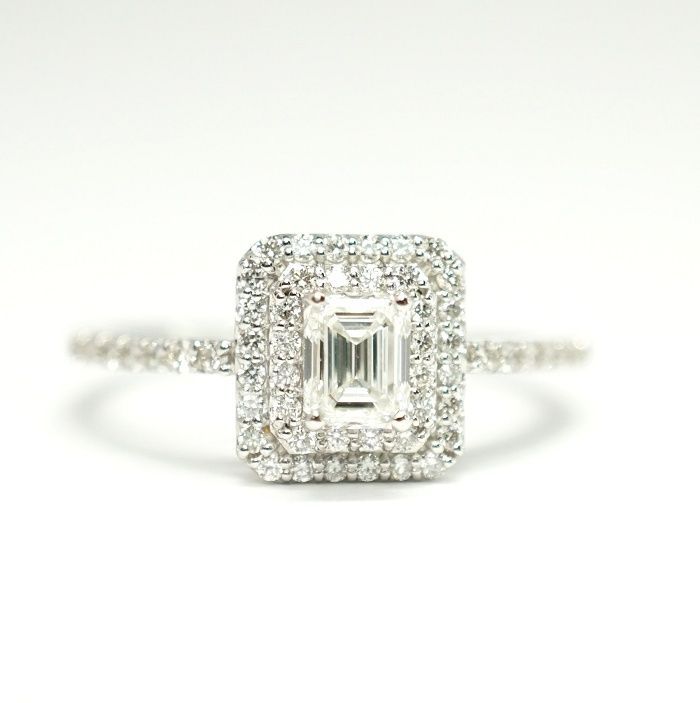 プラチナダイヤリングD 0.50 J-IF D 0.30 ct鑑定書付