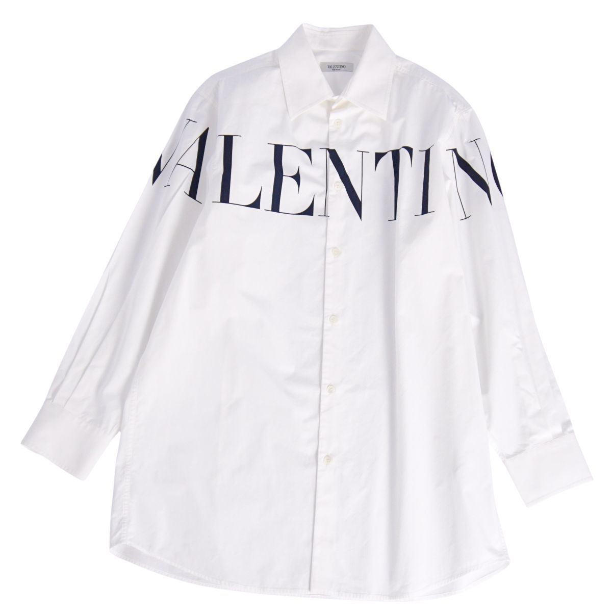 美品 ヴァレンティノ VALENTINO シャツ ロングスリーブ 長袖 ロゴ コ