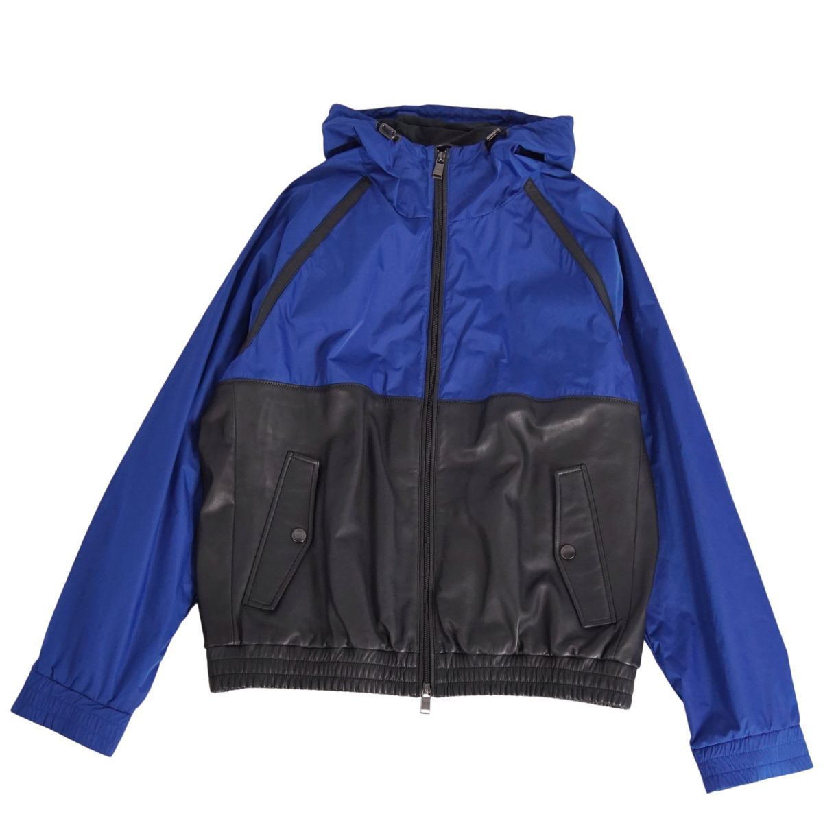 美品 ヒューゴボス HUGO BOSS ジャケット レザージャケット 切り替え 