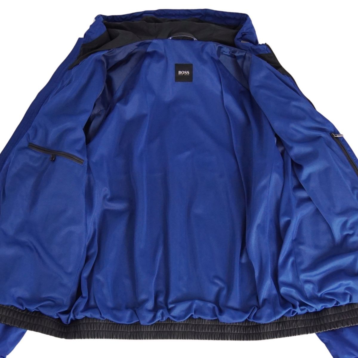 美品 ヒューゴボス HUGO BOSS ジャケット レザージャケット 切り替え 