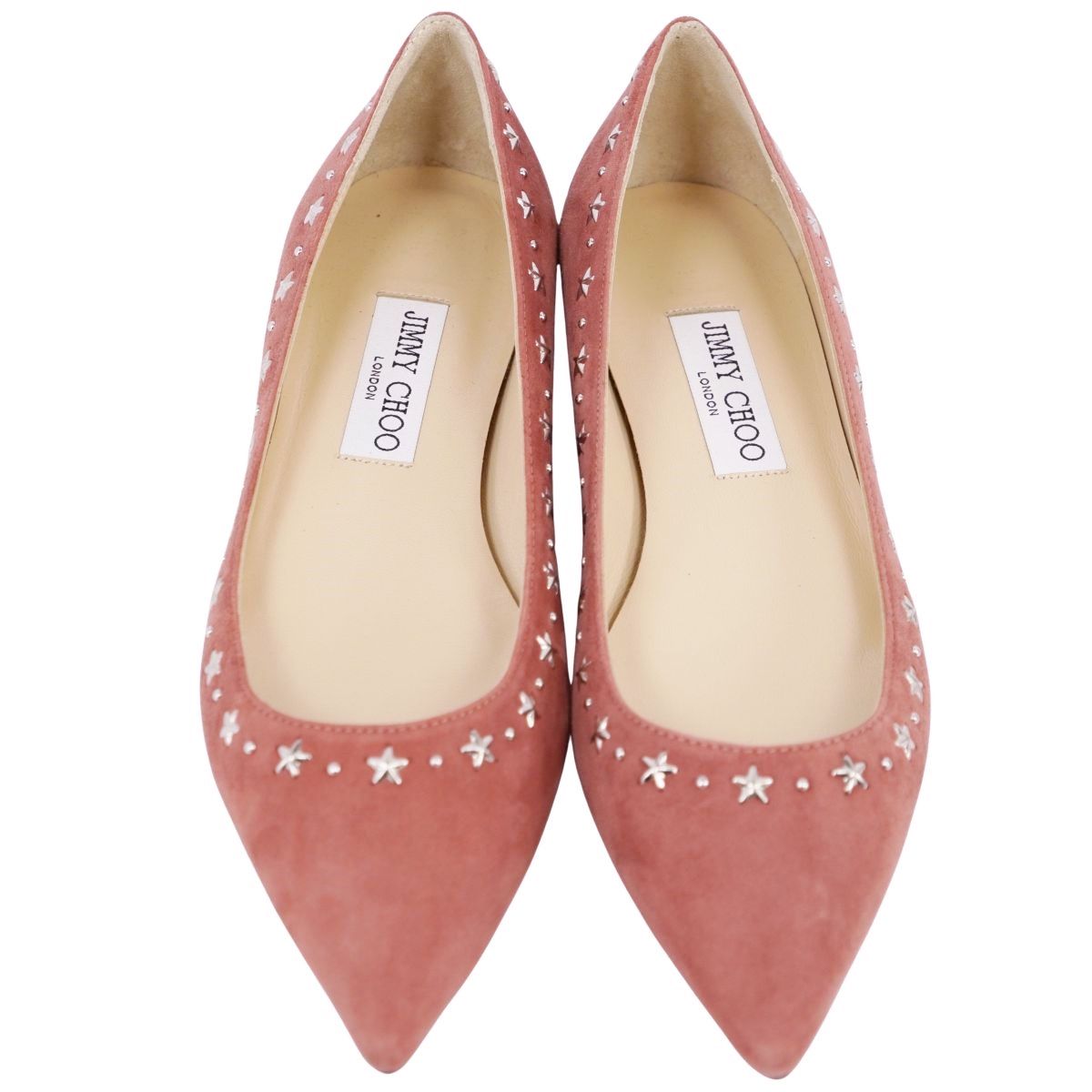 未使用 ジミーチュウ JIMMY CHOO パンプス フラットパンプス スタッズ