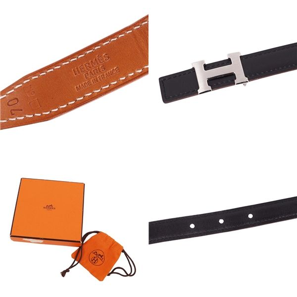 美品 エルメス HERMES ベルト レザーベルト コンスタンス Hロゴ レディ