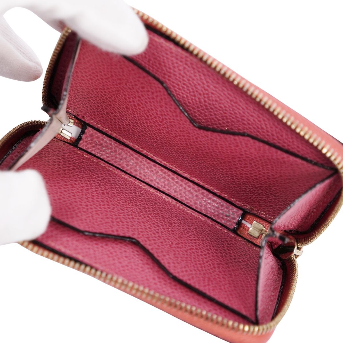 美品 ヴァレクストラ Valextra 財布 コインケース 小銭入れ レザー レ 